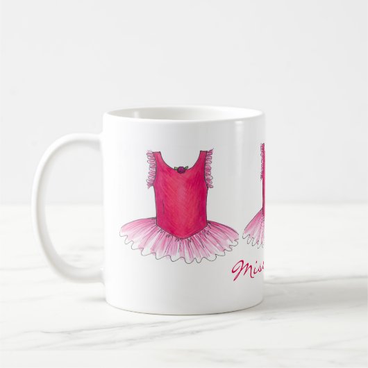 Mug Ballet rose Ballerina Considérant Danse Enseignant (Gauche)