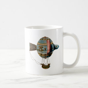 Mug Ballon à air chaud avec la plume de queue
