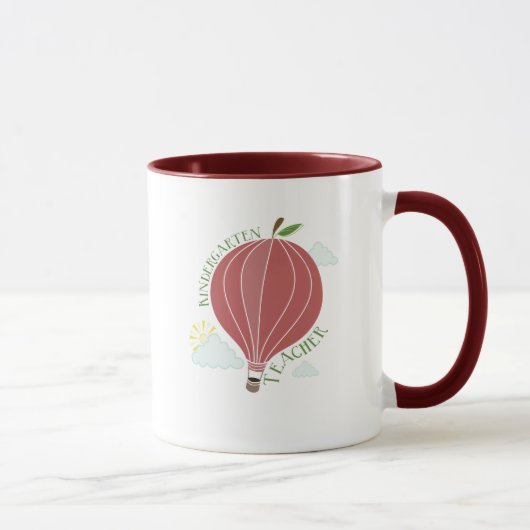 Mug Ballon à air chaud d'institutrice gardienne Apple (Droite)