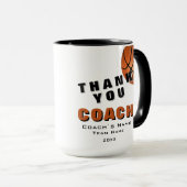Mug Ballon de Basket Merci Coach (Devant droit)