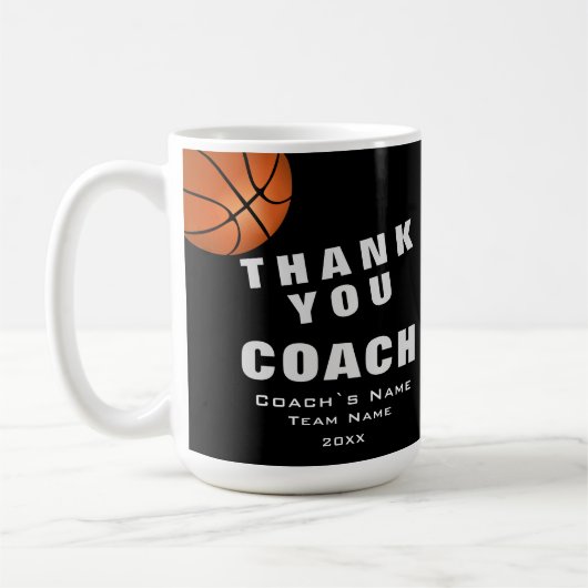 Mug Ballon de Basket Merci Coach (Gauche)