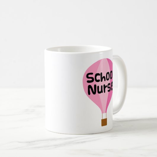 Mug Ballon de cadeau d'infirmière d'école (Devant droit)