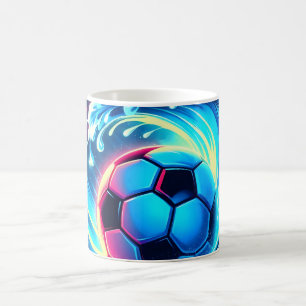 Mug Ballon de football vagues océan futuriste Surf