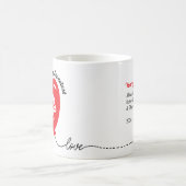 Mug Ballon en forme de cœur rouge personnalisé avec un (Centre)