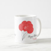 Mug Ballon rose de 40e anniversaire (Devant droit)