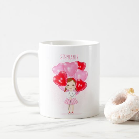 Mug Ballon Saint Valentin Anniversaire (Avec donut)