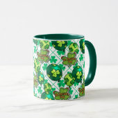 Mug Ballon Trèfle Chanceux Design St-Patrick 🍀 (Devant droit)
