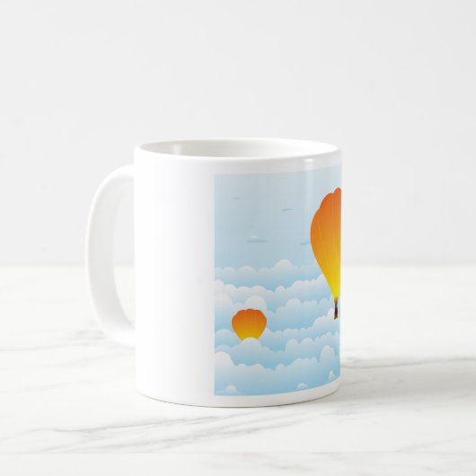 Mug Ballons À Air Chaud Dans Les Nuages (Devant gauche)