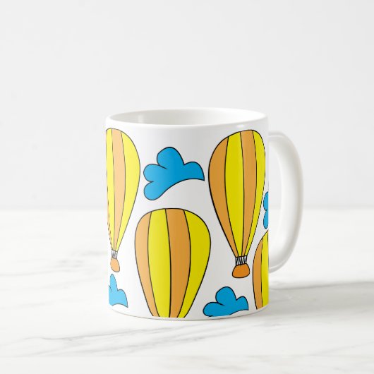 Mug Ballons à air chaud Nuages à air chaud Ballons à a (Devant droit)