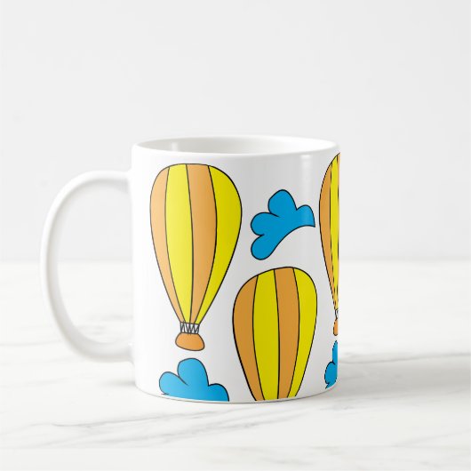 Mug Ballons à air chaud Nuages à air chaud Ballons à a (Gauche)