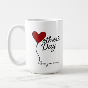 Mug Ballons Amour Fête des Mères - Coeur "Love You Mom
