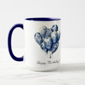 Mug Ballons bleus Delft personnalisable (Gauche)
