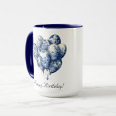 Mug Ballons bleus Delft personnalisable (Devant gauche)