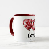 Mug Ballons cardiaques Red XOXO (Devant gauche)