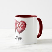 Mug Ballons cardiaques Red XOXO (Devant droit)