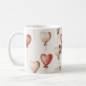Mug Ballons Coeur Crème Rouge (Gauche)