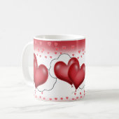 Mug Ballons Coeurs Avec Petits Coeurs (Devant gauche)