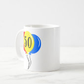 Mug Ballons colorés cinquième anniversaire (Devant gauche)