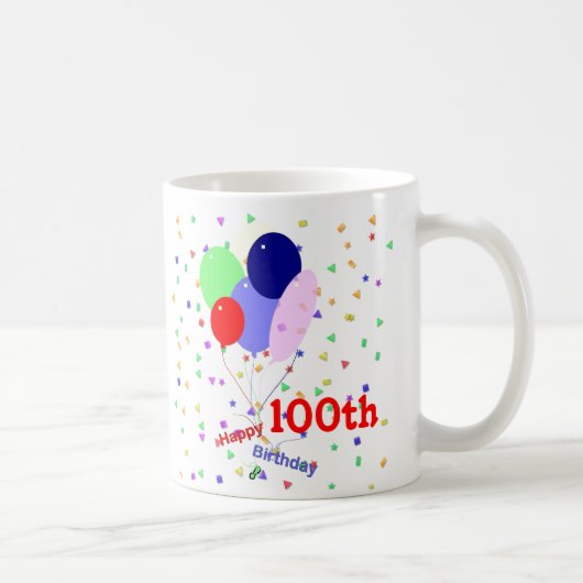 Mug Ballons colorés du 100e anniversaire (Droite)