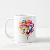 Mug Ballons colorés Enfants Joyeux anniversaire (Gauche)