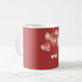Mug Ballons d'amour à coeur rouge (Devant gauche)