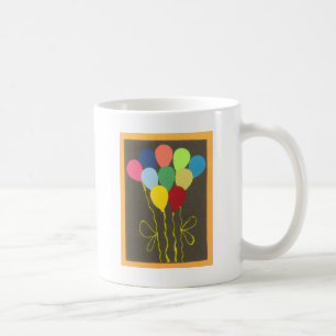 Mug Ballons d'anniversaire colorés Design graphique