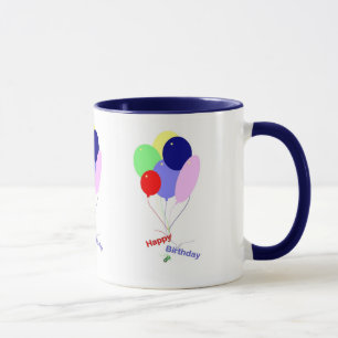 Mug Ballons d'anniversaire colorés et heureux