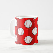 Mug Ballons de baseball - Motif sans couture sur terra (Devant gauche)
