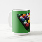 Mug Ballons de billard sur Green Fet : (Devant gauche)