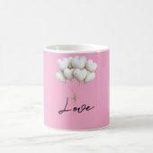 Mug Ballons de Coeur Blanc Rose Aimer (Centre)