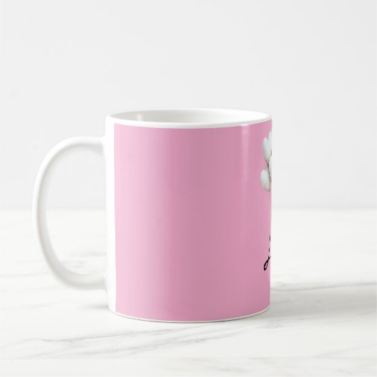 Mug Ballons de Coeur Blanc Rose Aimer (Gauche)