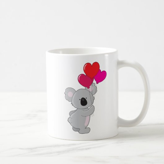 Mug Ballons de coeur de koala (Droite)