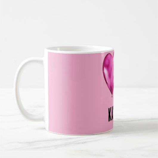 Mug Ballons de coeur rose (Gauche)