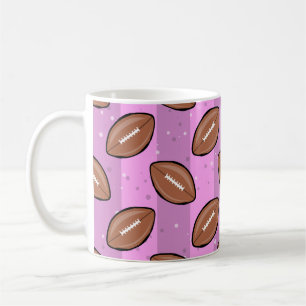 Mug Ballons de football américain - Motif sur rose