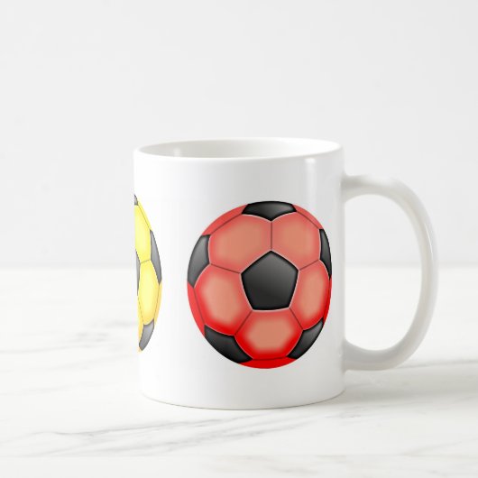 Mug Ballons de football colorés (Droite)