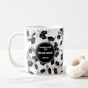 Mug ballons de football motif coach cadeau avec nom pe
