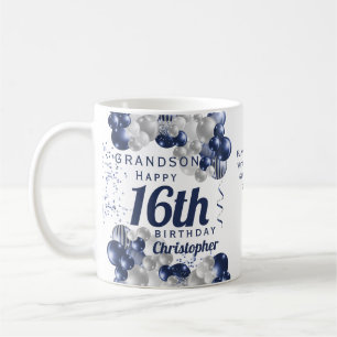 Mug Ballons de la marine de grand-fils 16e anniversair