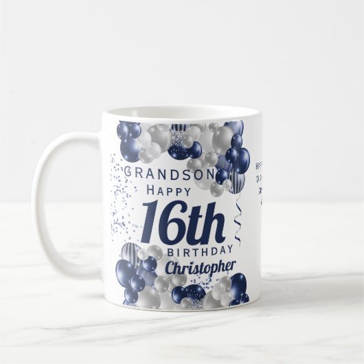 Mug Ballons de la marine de grand-fils 16e anniversair (Gauche)
