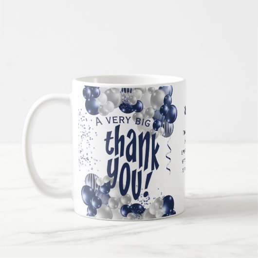 Mug Ballons de la marine Merci (Gauche)