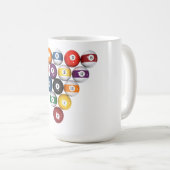 Mug Ballons de piscine / Billard : 3D Modèle : (Devant droit)