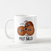 Mug Ballons de rencontre Drôle Social Meatball Pun (Gauche)