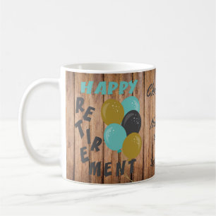 Mug Ballons de retraite rustiques joyeux