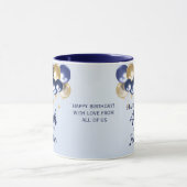 Mug Ballons dorés navys pour 40 ans (Centre)