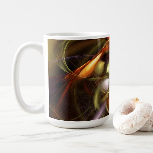 Mug Ballons et Rubans  Abstrait (Avec donut)