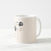 Mug Ballons Halloween Crème Noire (Devant droit)