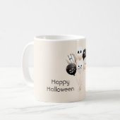 Mug Ballons Halloween Crème Noire (Devant gauche)