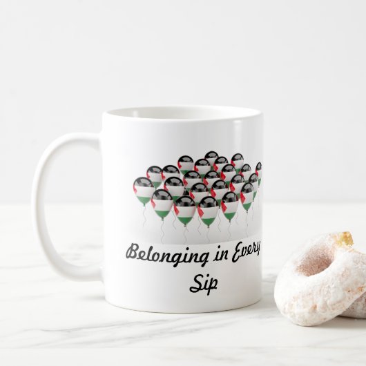 Mug Ballons Palestine - Appartenance dans chaque g (Avec donut)
