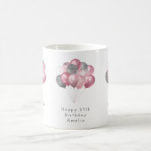Mug Ballons parties scintillant rose et argent Joyeux  (Centre)