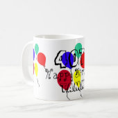Mug Ballons pour les 40 ans Toute AGE (Devant gauche)