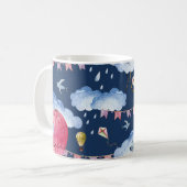 Mug Ballons Whimsical : Motif de nuage d'aquarelle (Devant gauche)